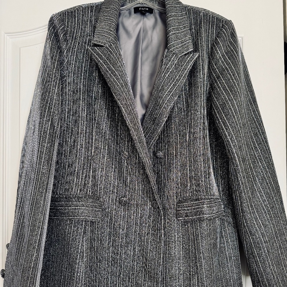 Silver Threaded Blazer. Hello Holiday Parties!!! - image 1